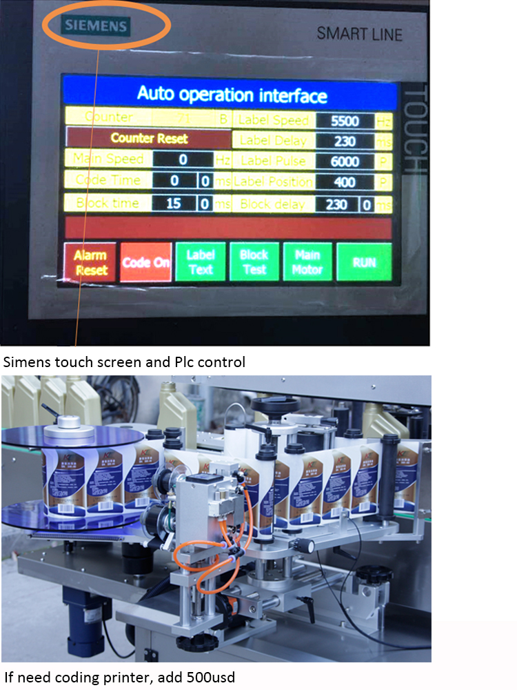 Cena stroja na automatické označovanie fliaš s dvojitou stranou