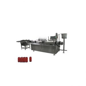 Malá fľaša očných kvapiek, stroj na plnenie lakov na nechty a uzatváracie stroje